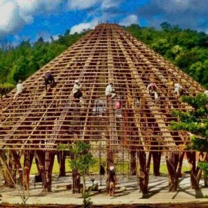 Thi Công Nhà Tre Uốn Cong Mái Lá Guột - M01 - Ảnh 5